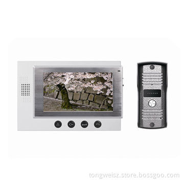 Audio video doorbells with 7-inch TFT-LCD screen/recording function/supports maximum 32 GB SD cardNew